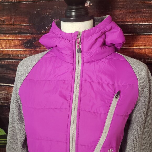 Avalanche Jacket S Hooded Full Zip Gray Magenta - Picture 5 of 11